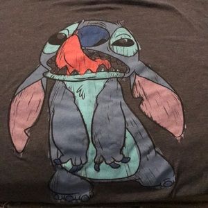 Dark Grey Disney stitch shirt V-Neck Size: M